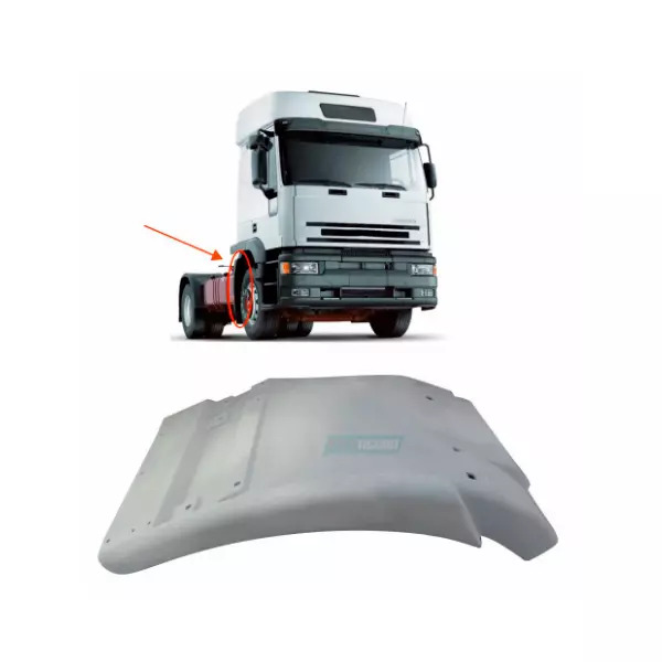 PARALAMA TRASEIRO DIREITO CABINE IVECO EUROTECH PLASTICO (8144469-612-33750)