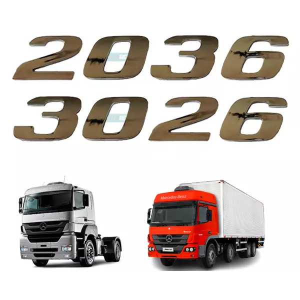 KIT EMBLEMA 2036 3026 MB AXOR 2036 ATEGO 3026 (K.1093-1090-1092-1096)