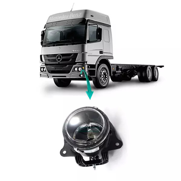 FAROL NEBLINA COM SOQUETE H7 LD - LE MB ATEGO 2013/... ATRON 2013/... (958820005