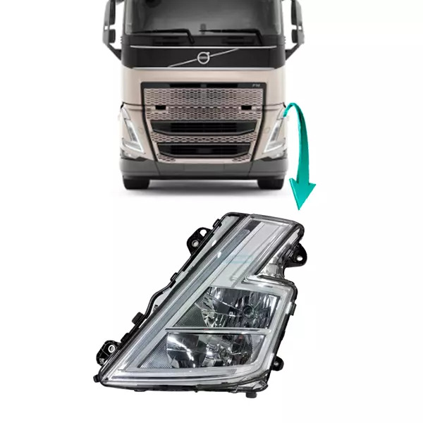 FAROL PRINCIPAL LADO ESQUERDO VOLVO FH5 2021... (23752656)