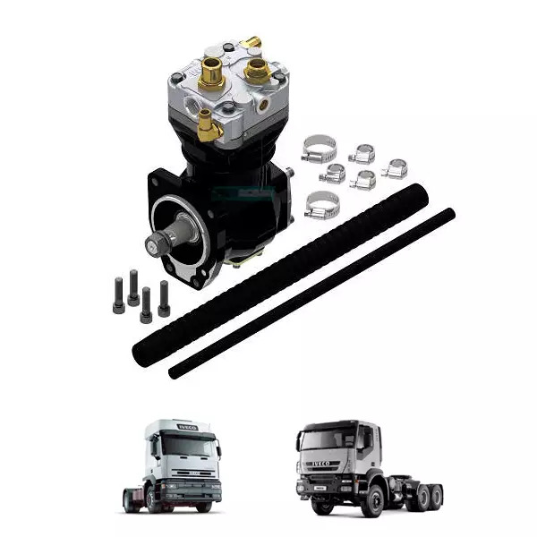 COMPRESSOR AR FREIO COM KIT ADAPTCAO IVECO EUROTECH EUROSTAR EUROTRAKKER (500310
