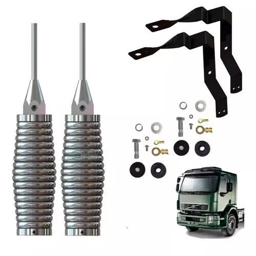 KIT 2 ANTENAS PX MARIA MOLE 2.70M SUPORTE VOLVO VM 220  (SHOPANTENAS)