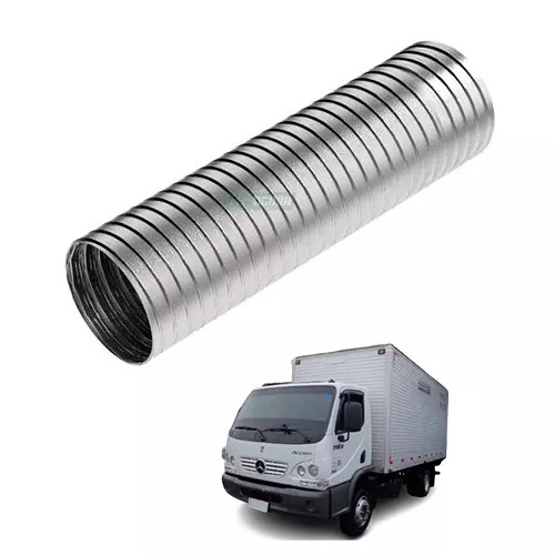 TUBO FLEXIVEL INOX 3POL X 280MM MB ACCELO 715 ATE 2011 915 ATEGO 1515 1418 1518 