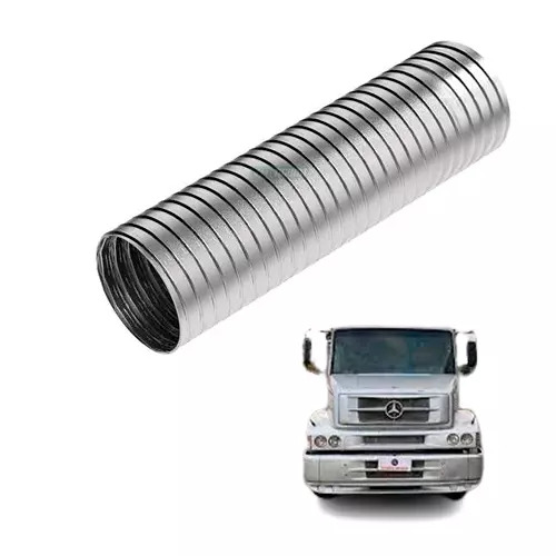 TUBO FLEXIVEL ESCAPE 3,5 POL 270MM INOX MB 1620 1622 1620 1728 2423K 2423B 2726 