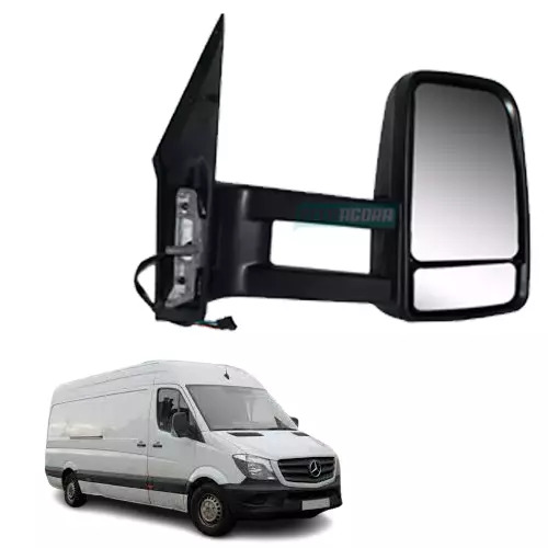 ESPELHO RETROVISOR MB SPRINTER CDI 313 415 515 DIREITO BRACO LONGO C/ DESEMBACAD