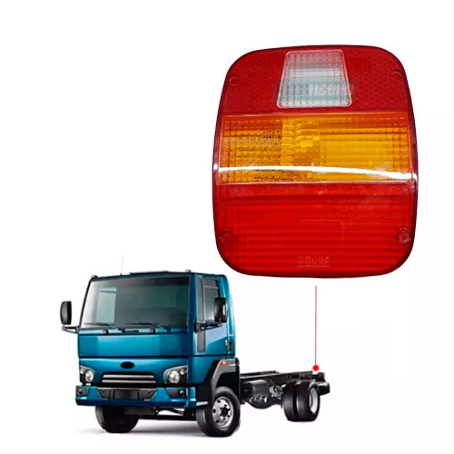 LENTE LANTERNA TRASEIRA MARMITAO CAMINHAO VW FORD TRICOLOR (T12945223A-LT1371A)