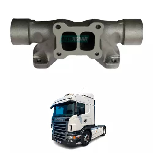 COLETOR ESCAPAMENTO CENTRAL SCANIA COM ANEIS SCANIA ONIBUS F K N SERIES MOTOR DC