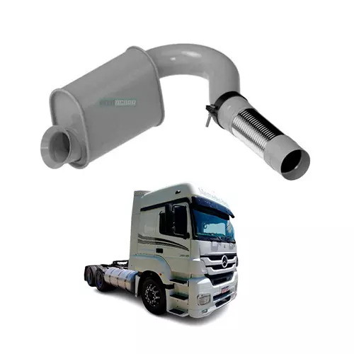 TUBO MOTOR COM SILENCIOSO COM FLEXIVEL INOX 4.5 MB 2035 2040 2544 2640 2644 3044