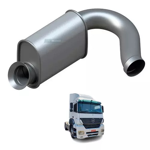 TUBO MOTOR ESCAPAMENTO SILENCIOSO 4.5POL MB AXOR 2035 2040 2044 2540 2544 2640 2