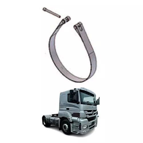 ABRACADEIRA FIXACAO TUBO SAIDA MOTOR MB AXOR 2035 2040 2044 2540 2544 2640 2644 