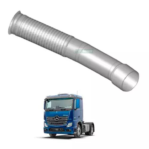 TUBO ESCAPE FLEXIVEL INOX 4.5POL MB ACTROS EURO 3 (9424904119-9304905419-M101A)