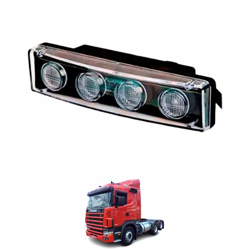 LANTERNA TETO EXTERNO TAPA-SOL PARA SCANIA 124 ... 2007 COM LED CRISTAL.GAUER (1