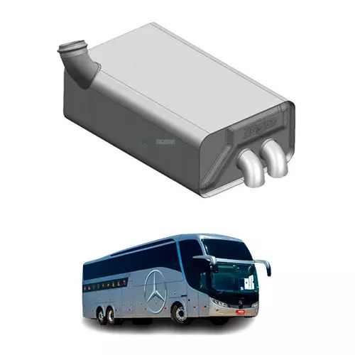 SILENCIOSO MB ONIBUS 500RSD 2736 2441 2736 - SEM SUPORTE COM LA DE VIDRO (634490