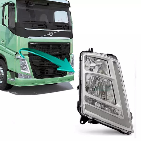 FAROL DIREITO VOLVO FH4 FH16 420 460 500 540 - 2014.. (21221129-22239217)