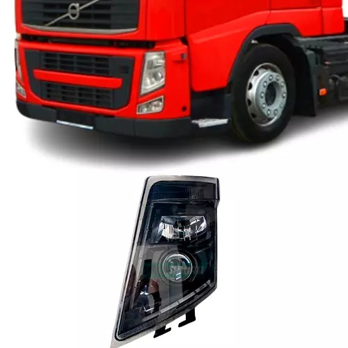 FAROL PRINCIPAL LED LADO ESQUERDO MASCARA NEGRA VOLVO FH13 FM13 (82304599-F329B)