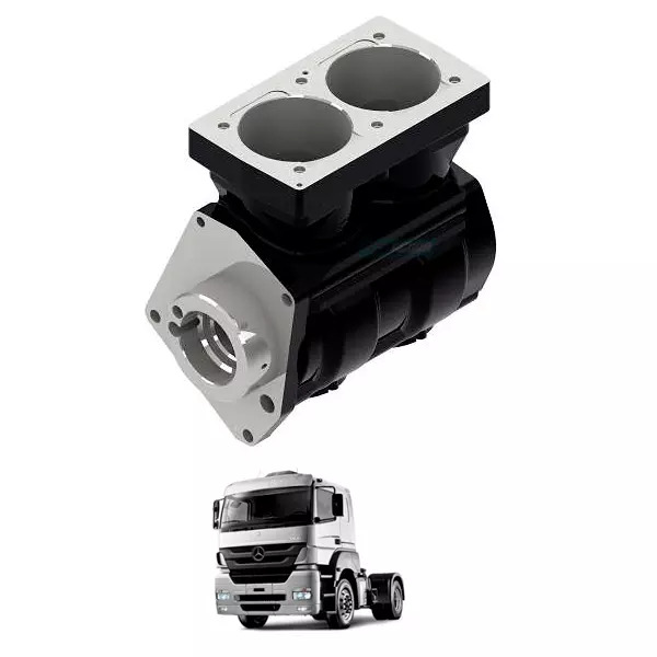 BLOCO COMPRESSOR AR MB AXOR O500 MOTOR OM457 MODERNO (9125100172-MGK2005)