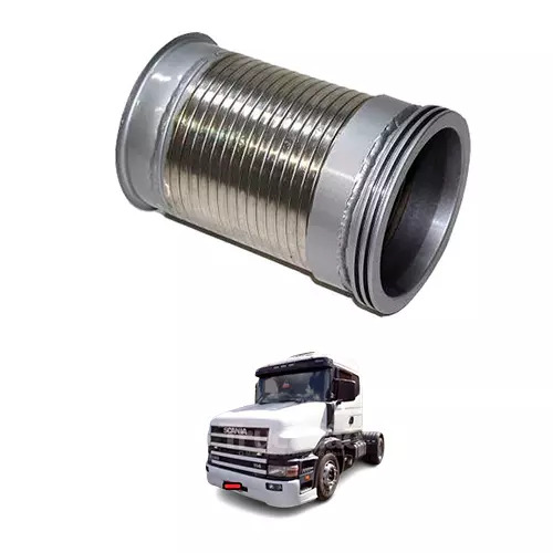 JUNTA EXPANSORA FLEXIVEL INOX 4.5POL X 140 MM ECONOMICA SCANIA TR 114 124 P94 (1