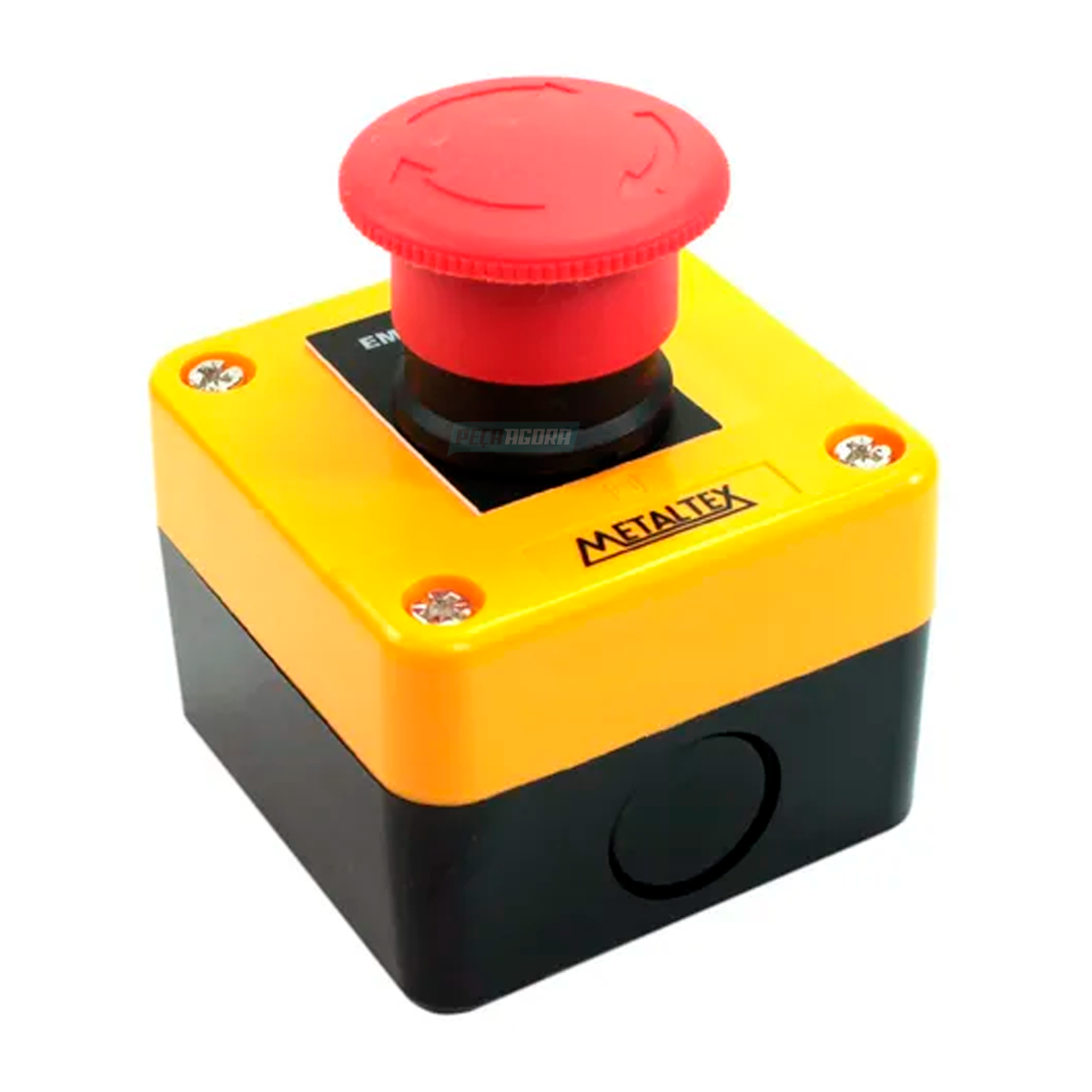 CAIXA PLASTICA AMARELA COM BOTAO EMERGENCIA (CP1E1)