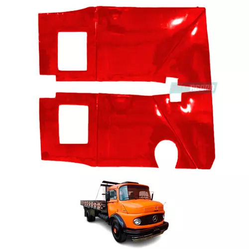 PAR FORRO TORPEDO VERNIZ ACOLCHOADO VERMELHO MB 1113 1313 1513 1519 1520 2013 22