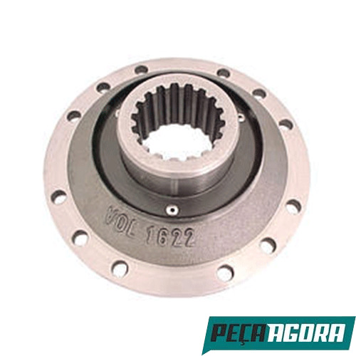 FLANGE PINHAO DIFERENCIAL 12 FUROS 18 ESTRIAS VOLVO EV 80 81 (1523282A)