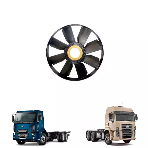 HELICE PLASTICA 8 PAS 6 FUROS COM DEFLETOR VW CONSTELATION WORKER FORD NOVO CARG