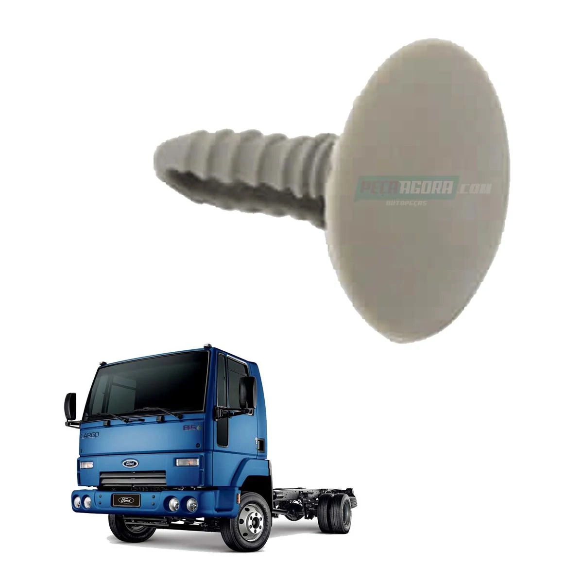 CAIXA 10 PRESILHA RETENTOR FORRO TRASEIRO TETO CINZA FORD CARGO 815E 816 1119 13