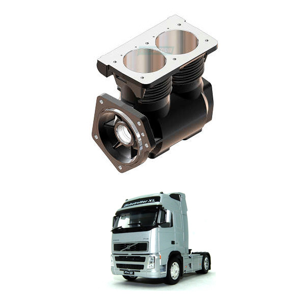 BLOCO COMPRESSOR 2 CILINDROS 88MM REGULADO VOLVO B12​ B12M​ FH12​ FM12​ 