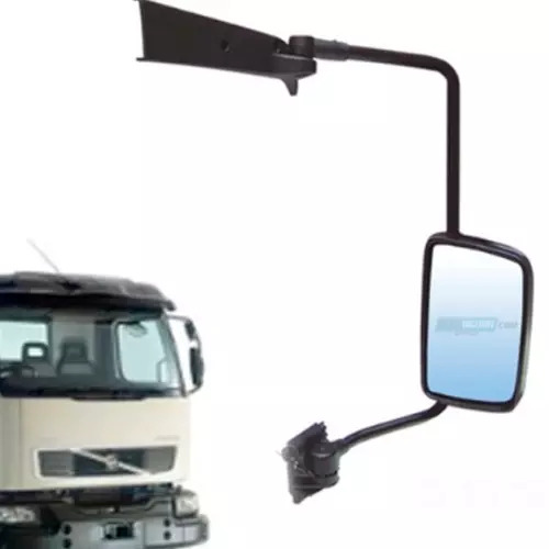 ESPELHO RETROVISOR DIREITO MANUAL VOLVO VM COM DESEMBACADO E SEM AUXILIAR (20708