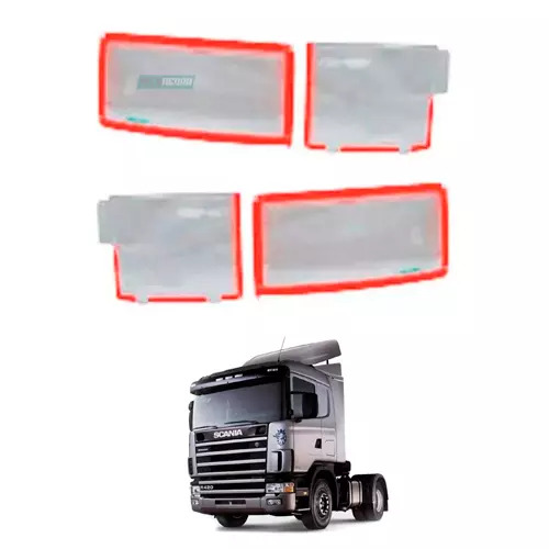 PROTETOR ACRILICO FAROL/SETA PARA SCANIA SERIE 4 (KIT) COLANTE (423508)