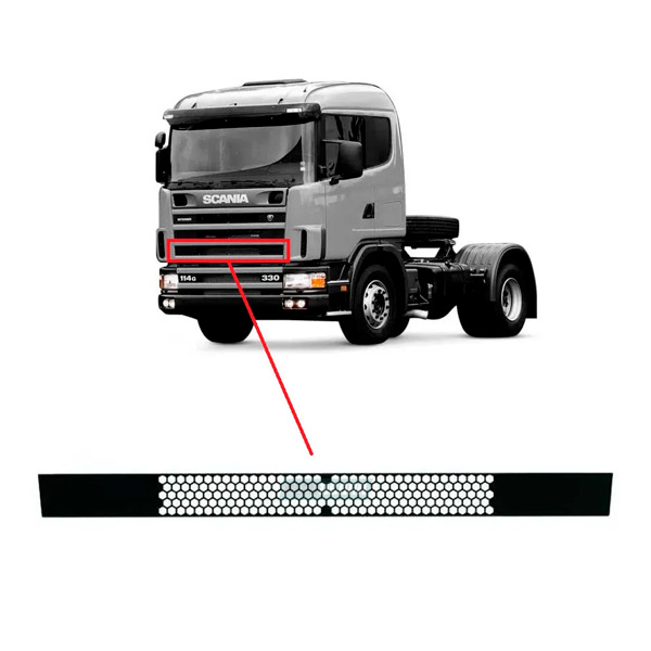 TELA GRADE FRONTAL INFERIOR PARA SCANIA CAMINHAO SERIE 4 R124 R114 R164 (1371758
