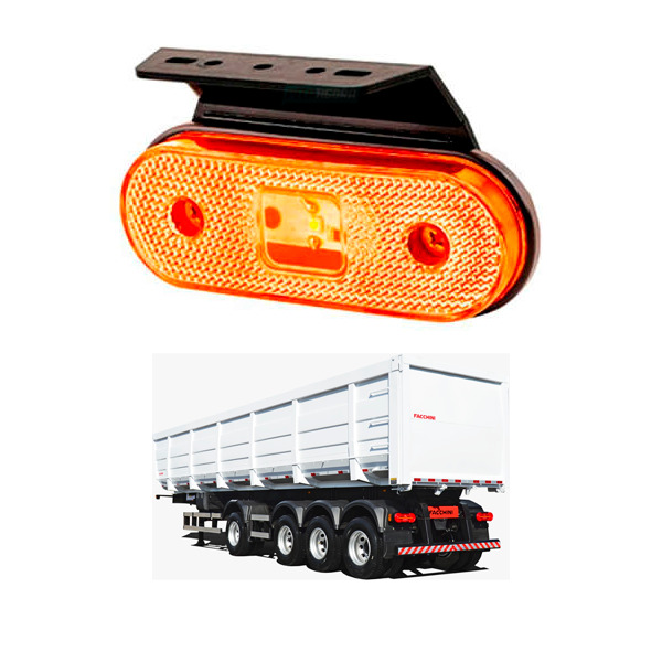 LANTERNA LATERAL FACCHINI OVAL COM LED COM SUPORTE BIVOLT - AM.IVA (432816)