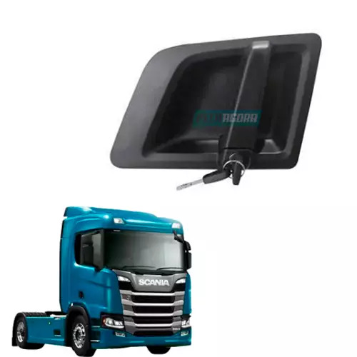 MACANETA EXTERNA COM CHAVE PORTA DIANTEIRA DIREITO SCANIA SERIE S 2019 (2559145-