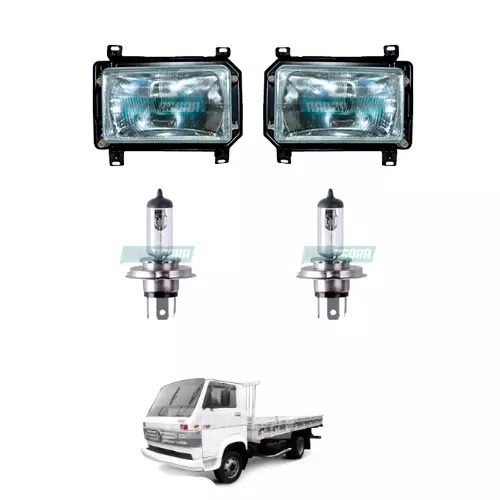 PAR FAROL LAMPADA H4 12V BRNACA HALOGENICA ESQUERDO VW 7100 8100 8140 8140CO CE 