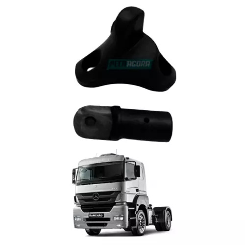 BASE SUPORTE DIREITA ESPELHO RETROVISOR AUXILIAR MB AXOR ATEGO 1938S - PLASTICO 