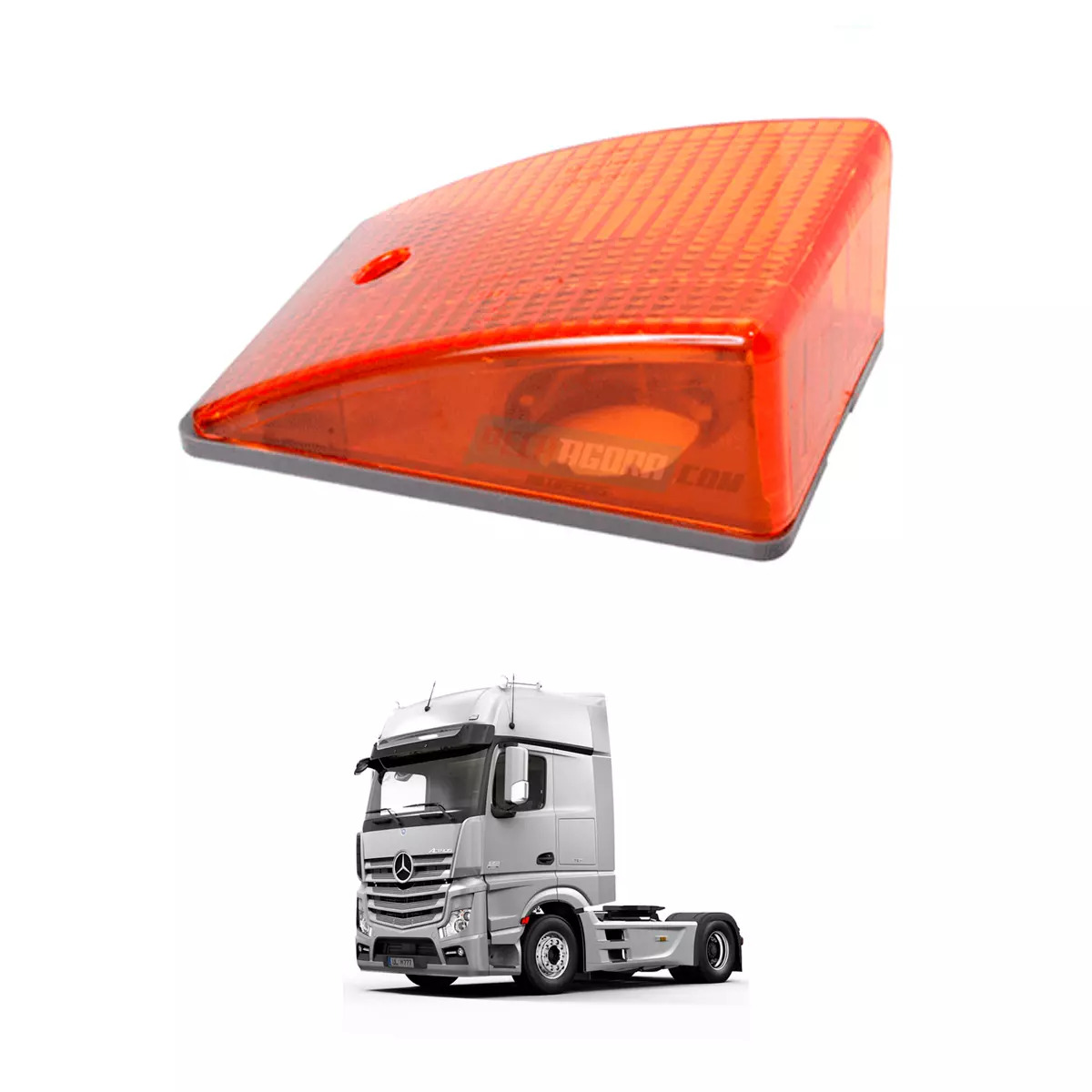 CAIXA 2 LANTERNA SETA PISCA DIREITO MB ACTROS SEM SOQUETE (CX.9418200921-9438200