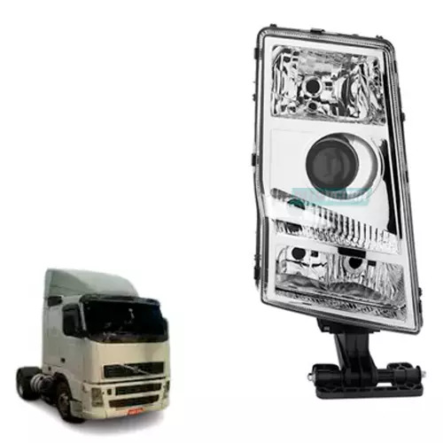 FAROL VOLVO FH12 FM12 2004 A 2007 DIREITO CONECTOR REDONDO  (20360899-20762993-2