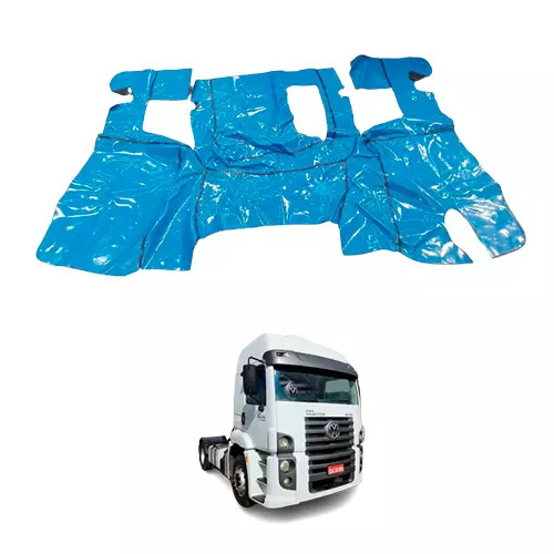 TAPETE VINIL AZUL VW CONSTELLATION 2012... CABINE SIMPLES COM CAPO (PUES351A)