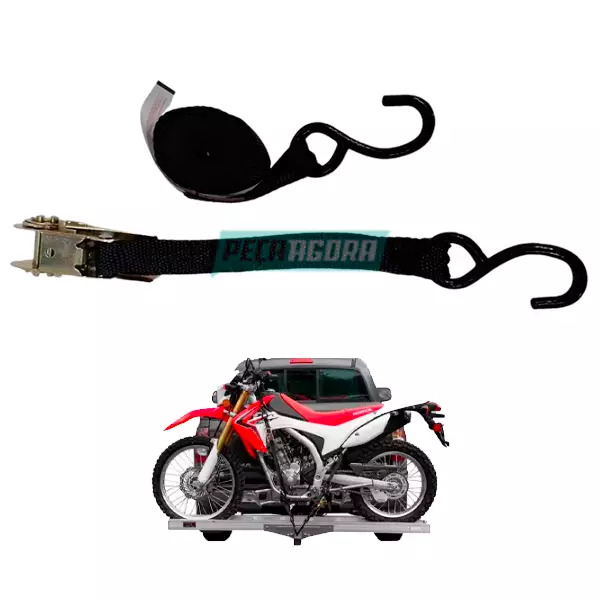 CAIXA 2 KIT CATRACA CINTA AMARRACAO CARGAS LEVES MOTO JETSKI 450KG 2,5M  (CX.704