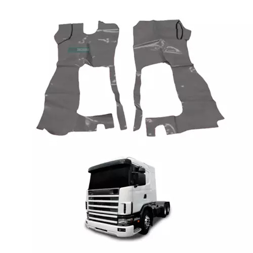 TAPETE VINIL CINZA PARA SCANIA 114 124 1998 CARA CHATA SEM CAPO (SC0017B)