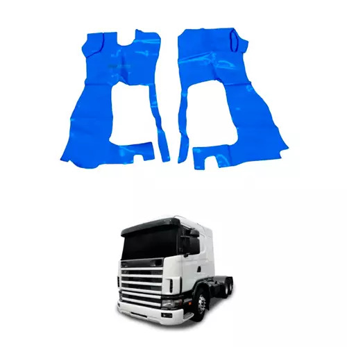 TAPETE VINIL AZUL PARA SCANIA 114 124 1998 CARA CHATA SEM CAPO (PUES410A)