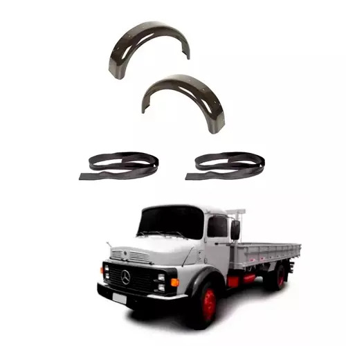 KIT 2 BORRACHAS DEBRUM GALAO E PARALAMA CABINE DIR ESQ MB 1113 1313 1518 2013 LA