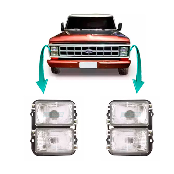 PAR FAROL DUPLO FORD F1000 F4000 1985 A 1992 (K.85TU13005G-85TU13006G)