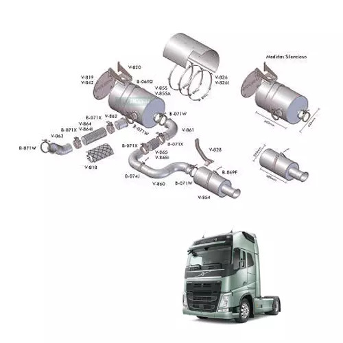 TUBO MOTOR 5 POL VOLVO FH FM EURO 3 (1629939-V863)