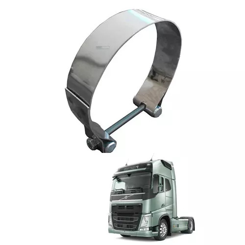 ABRACADEIRA INOX FIXACAO TUBO 5POL VOLVO FH FM (9129-B074J)
