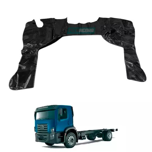 TAPETE VINIL PRETO VW CONSTELLATION CABINE DUPLA SEM CAPO (PUES345P)