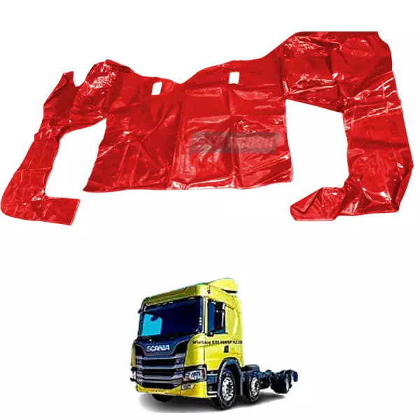 TAPETE DE VINIL VERMELHO PARA SCANIA HIGHLINE P AUTOMATICO COM CAPO ANO 2010 (PU