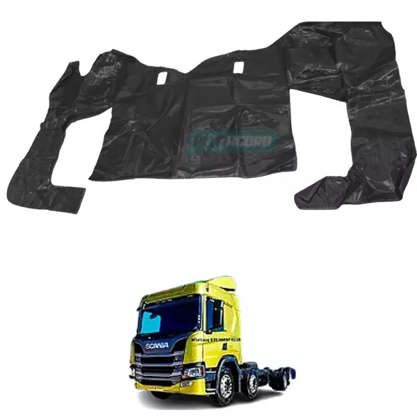 TAPETE DE VINIL PRETO PARA SCANIA HIGHLINE P AUTOMATICO COM CAPO ANO 2010 (PUES4