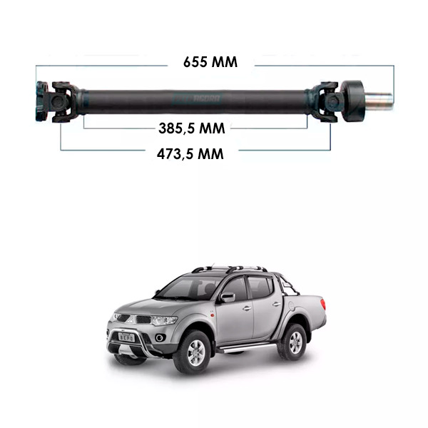 CARDAN COMPLETO DIANTEIRO 560MM MITSUBISHI L200 TRITON AUTOMATICA 2007 A 2012 (3