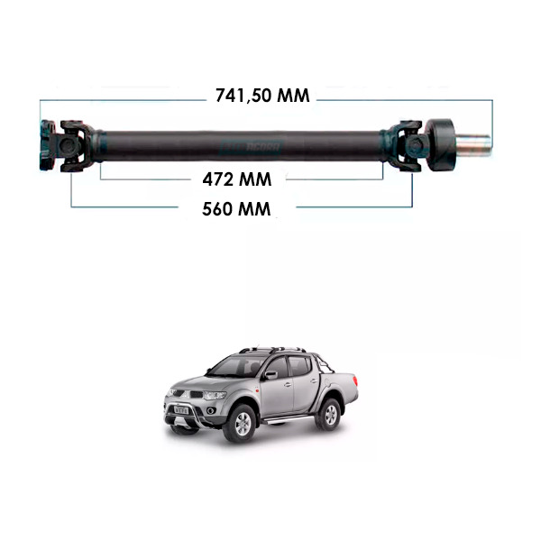 CARDAN COMPLETO DIANTEIRO L-200 TRITON (2007...) DIESEL CAMBIO AUTOMATICO  (3401