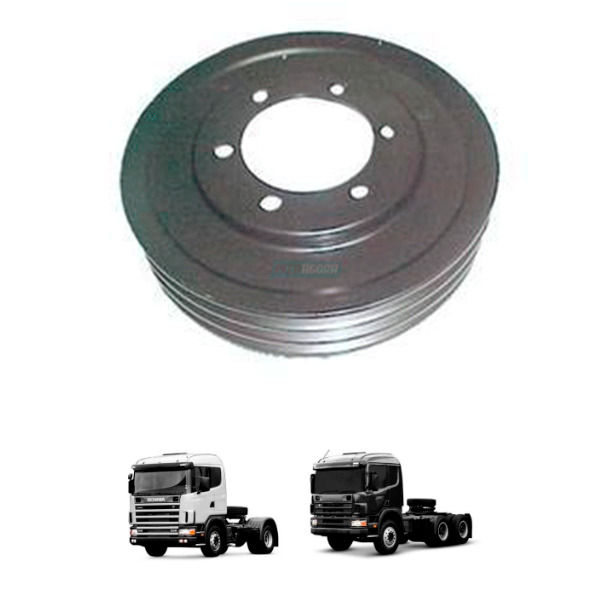POLIA ANTIVIRABRATORIA 3 CANALETAS FUNDIDA 165MM PARA SCANIA P93 (1380025)